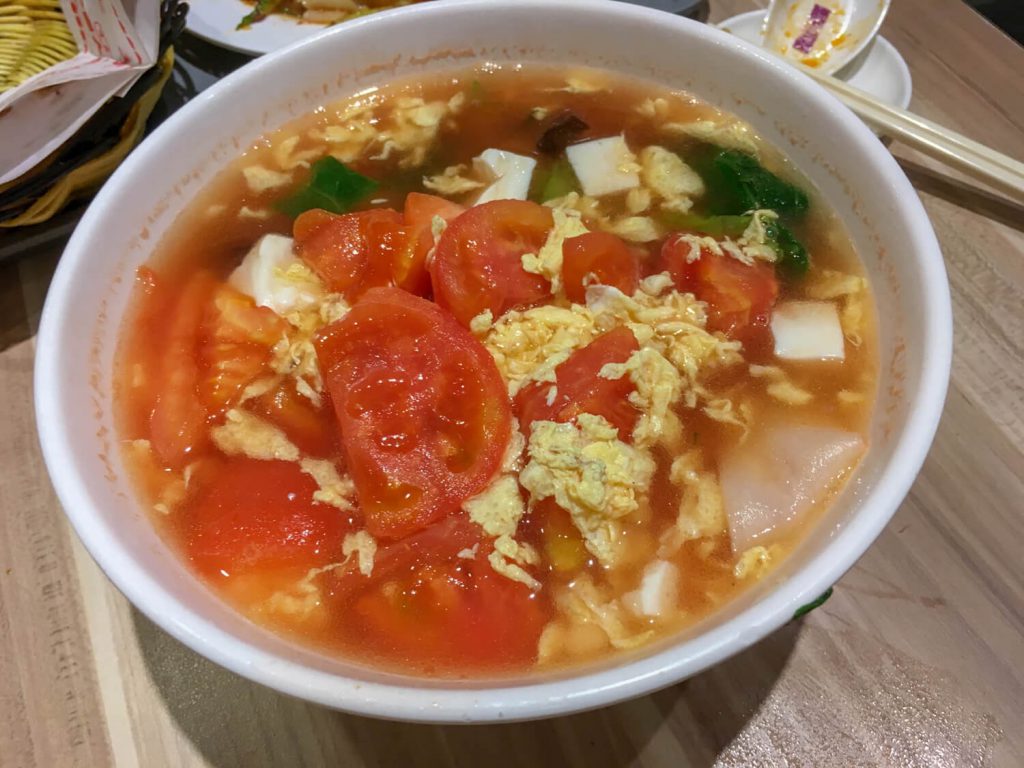 上海 トマト卵麺