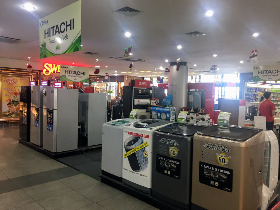 ヤンゴン市内におけるショッピングモール