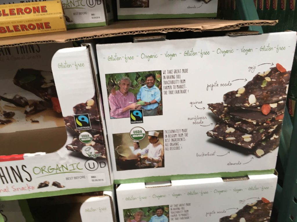 生産者の顔写真と情報をパッケージに表示しているスナック商品